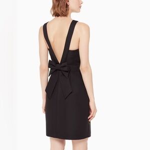 Kate Spade Black Bow Back Faille Sleeveless Sheath Mini Dress Size 14